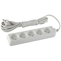 Удлинитель ЭРА UX 5р.Б/З 6A 3.0м белый (1/20)