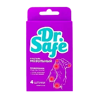 Пластырь бактерицидный Dr.Safe 6см x 5см на тканой основе 4шт. телесный