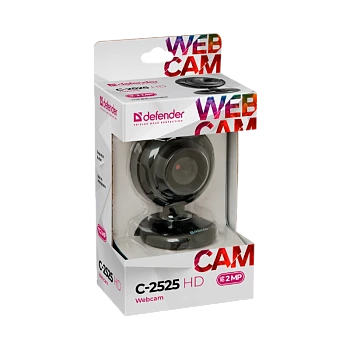 Веб-камера Defender C-2525HD CMOS 1600x1200 2Мп USB черный (1/50) 