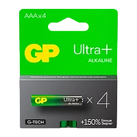 Батарейка GP ULTRA PLUS G-tech LR03 AAA BL4 Alkaline 1.5V (4/40/320) R