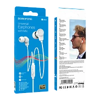 Наушники внутриканальные Borofone BM64 с микр. белый (1/420)