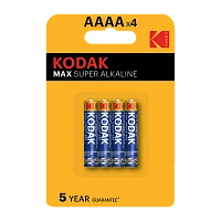 Батарейка Kodak MAX AAAA/25A/LR61/LR8D425 BL4 Alkaline 1.5V (4/120/960) 
