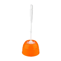 Ершик для унитаза BEROSSI "Aqua" 35.4см x 13.42см с подставкой оранжевый (1/20)