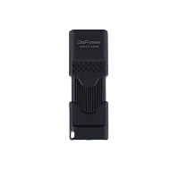 Флеш-накопитель GoPower SLIDER 16GB USB2.0 пластик черный матовый (1/50/1000) 