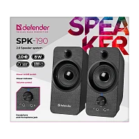 Колонки 2.0 Defender SPK-190 8W Jack 3.5мм черный (1/24)
