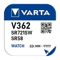 Батарейка Varta 362 (SR721SW) BL1 Silver Oxide 1.55V (1/10/100)