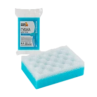 Губка для тела Рыжий кот 130х90х40мм голубой (1/30)