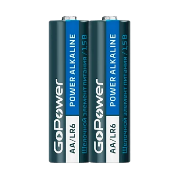 Батарейка GoPower LR6 AA SH2 Щелочная 1.5V (2/40/800)