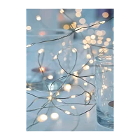 Гирлянда Космос Нить 300LED 30+5м возможность соединения до 3 шт белый теплый (1/24)