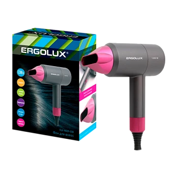 Фен Ergolux ELX-HD09-C08 1200W серый розовый (1/24)