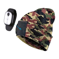 Шапка с фонарем, камуфляж, кр свет