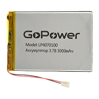 Аккумулятор Li-Pol GoPower LP4070100 PK1 3.7V 3000mAh с/з (1/10)