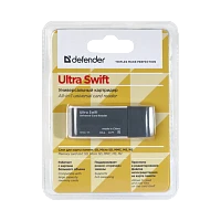 Картридер Defender Ultra Swift USB2.0 SD/microSD/MS/M2 Combo серый (1/100)