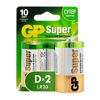 Батарейка GP Super LR20 D BL2 Alkaline 1.5V (2/20/160) R