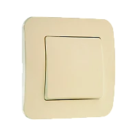 Выключатель Makel Light Lillium Natural 1-клав.10A пластик кремовый 55221 (1/12)