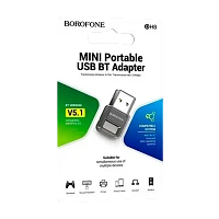 Адаптер Borofone DH8 USB (m)-bluetooth 5.1 черный