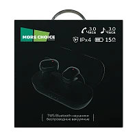 Наушники внутриканальные MORE CHOICE BW05 bluetooth 5.3 с микр. черный