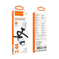 Кабель HOCO X110 USB (m)-Lightning (m) 1м 2.4A нейлон черный (1/31/310)