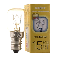 Лампа накаливания Старт E14 15W 2700К 230V OVEN для духовок прозрачная
