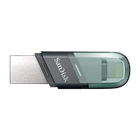 Флеш-накопитель SanDisk Flip iXpand 32GB USB3.1 Lightning (m) пластик голубой серебряный