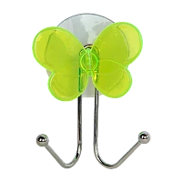 Крючки Рыжий кот W2065-1 "Бабочка" присоска 9.7х3.6см двойной 1шт. зеленый (1/12/48)