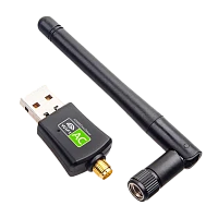 Wi-Fi адаптер Selenga RTL8811 2.4 ГГц 150Мбит USB 802.11 с антенной free driver черный