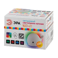Ночник ЭРА NLED-411 1W 220V на основании рег.ярк./цвета белый (1/40)