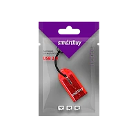 Картридер Smartbuy 710 USB2.0 microSD красный (1/20)