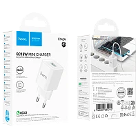 Сетевое З/У HOCO C145A 1USB 18W QC3.0 белый