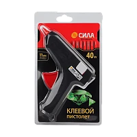 Клеевой пистолет СИЛА SGG40-01 40Bт под стержень 11мм в комплекте 11мм х 7cм 2 шт.
