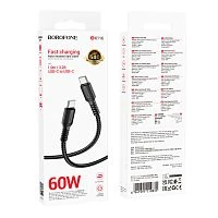 Кабель Borofone BX116 Type-C (m)-Type-C (m) 1м 3.0A 60W черный (1/360)