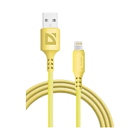 Кабель Defender F207 USB (m)-Lightning (m) 1м 2.4A желтый (1/100)