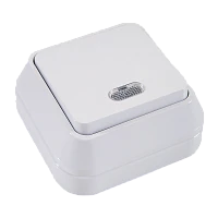 Выключатель Makel Light Siva Ustu 1-клав.10A пластик накладной белый 45121 (1/10)