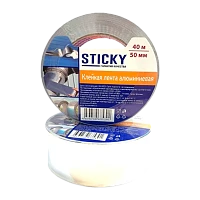 Клейкая лента STICKY 50мм*40м алюминий акрил 50мкм (1/36)