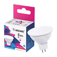 Лампа светодиодная Космос JCDR GU5.3 8.5W 3000К 220V софит (1/10/80)