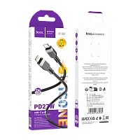 Кабель HOCO X109 Type-C (m)-Lightning (m) 2м 27W силикон черный (1/31/310)