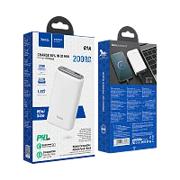 Внешний аккумулятор HOCO Q1A 20000mAh 3.0A 20W 1USB/Type-C PD3.0 белый (1/24)
