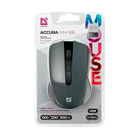 Мышь беспроводная Defender MM-935 Accura классическая USB серый (1/40)