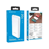 Внешний аккумулятор Borofone BJ19 10000mAh 3.0A 2USB/Type-C белый (1/41)