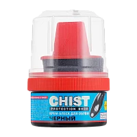 Крем-блеск для обуви CHIST 60мл с губкой черный (1/12/48)