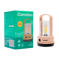Фонарь туристический Camelion LED56325B от аккумулятора Type-C 4 режима бежевый (1/6/24)