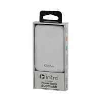 Внешний аккумулятор Intro PB600 5000mAh 2.0A 2USB/Type-C белый (1/50)