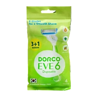 Бритва одноразовая DORCO "EVE6 SHAI Vanilla" 6 лезвий 3+1шт. (1/12)