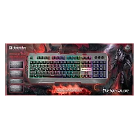 Клавиатура проводная Defender GK-640DL Renegade игровая USB 1.5м черный (1/20)
