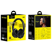 Наушники полноразмерные HOCO W28 bluetooth 5.0 с микр. microSD черный (1/30)