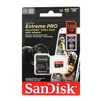Карта памяти microSD SanDisk Extreme Pro 128GB Class10 A2 UHS-I (U3) 200 МБ/сек CN (Китай) с адаптер