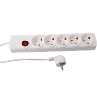 Сетевой фильтр Volsten Spi 5x1,5-Z 5р.С/З 10A 1.5м 3x0.75мм² с выкл. белый (1/25)