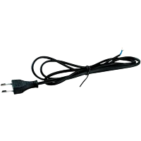 Сетевой кабель Volsten S-LRB ШВВП2х0,75 с плоской вилкой, 1300Вт, 6А, б/з, 1.5м чёрный (1/10/100)