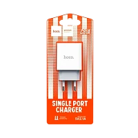 Сетевое З/У HOCO C81A 1USB 2.1A белый (1/30/180) 