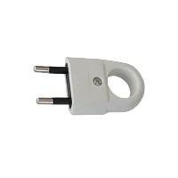 Вилка электрическая Прогресс MINI с кольцом Б/З бело-черная (1/50/400)